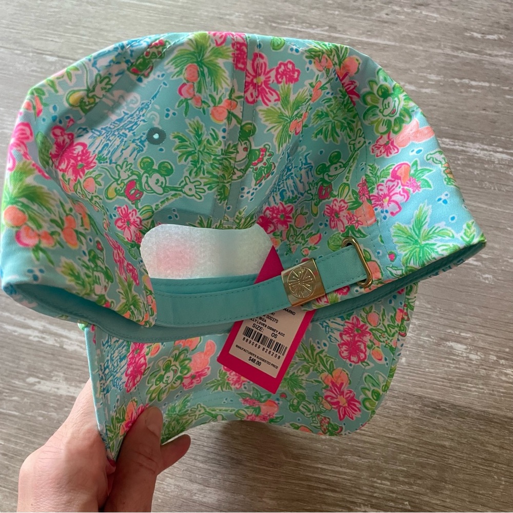 NWT Lilly Pulitzer X Disney Run Around Hat in Blue Ibiza Lilly Loves Disney - Picture 7 of 7